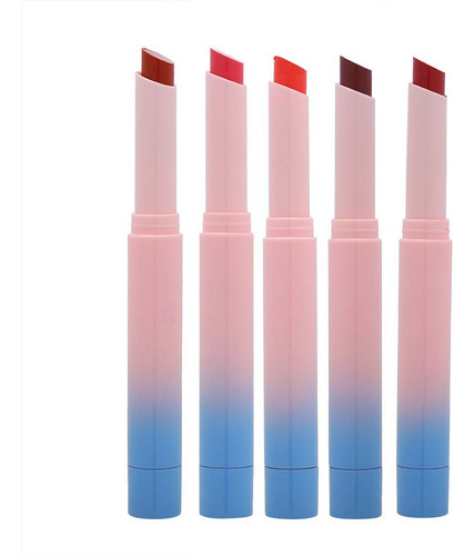 Set Profesional De Lápiz Labial Mate De 5 Piezas De Larga Du