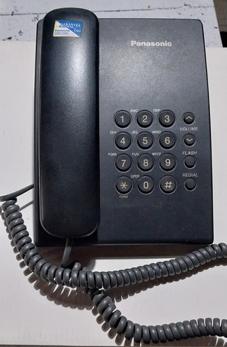 Teléfono Panasonic Kx-ts500 Fijo - Color Negro