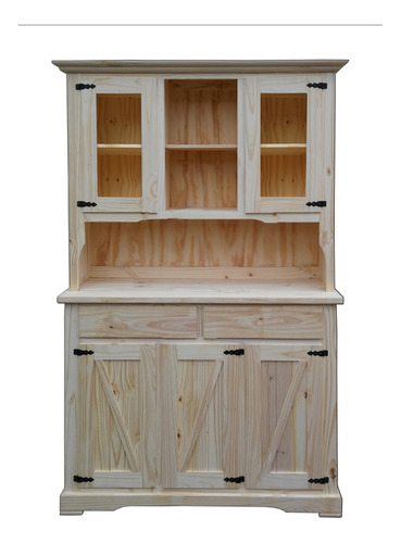 Modular Vajillero Organizador Cocina Living Pino Sin Pintar