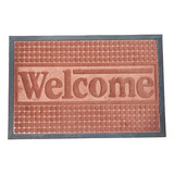 Alfombra Felpudo Goma Antideslizante 60x40cm Welcome