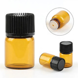 20 Frascos Vidro Âmbar Gotejador 1ml Óleos Essenciais Antiuv