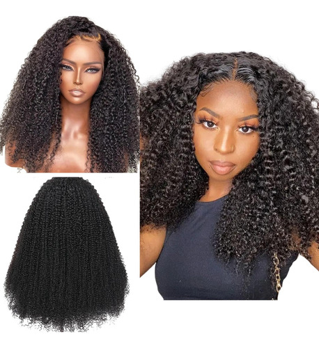 Front Lace Fibra Premium Cacheada Black Beauty 70cm +wig Cap