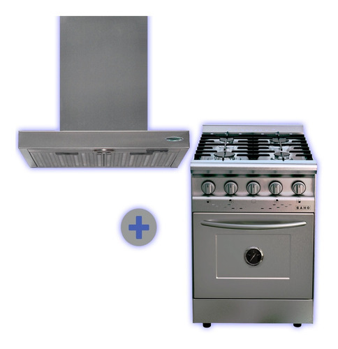 Combo Cocina Saho Jitaku 55 Ciega + Campana Maraldi Slim 60