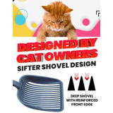 Sifter W/ Deep Shovel Litter Scoop - Designed By Cat Owners