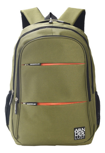 Mochila Wanderlust Unisex Deportiva Urban Mode Portanotebook Color Verde