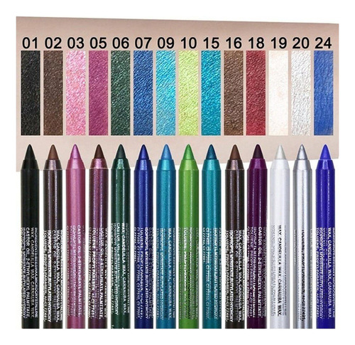 Glitter Gel Eyeliner Pencil Set 14pcs Sombra De Ojos