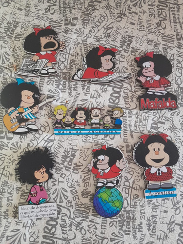 Imanes Souvenir Mafalda  X 9 Unidades Ver