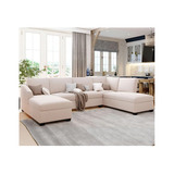 Mueble Sala Abrihm Esquinero Derecho Haspe Beige Chaise