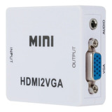 Convertidor / Adaptador Hdmi A Vga + Audio - Pc Y Portátiles