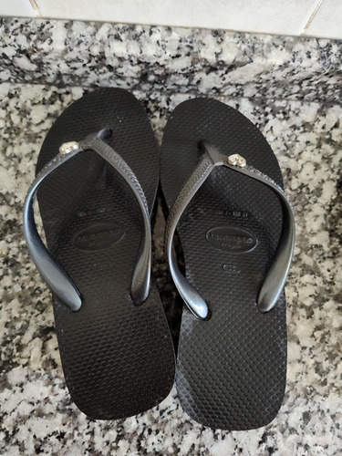 Ojotas Havaiana Plataforma Negra Talle 35