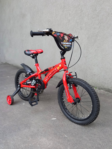 Bicicleta Infantil Topmega Crossboy R16 Rojo Con Rueditas