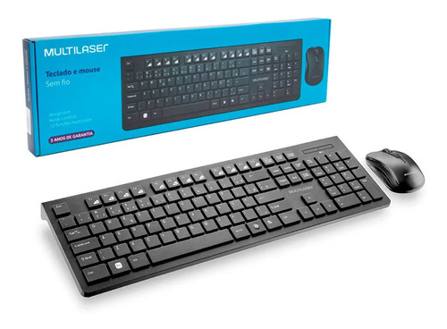 Teclado E Mouse Sem Fios Wireless Abnt2 Tc212 Multilaser