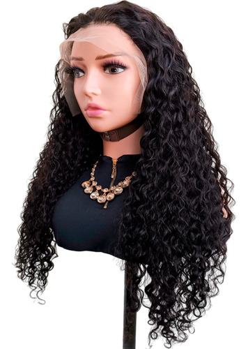 Peruca Front Lace Hd Cabelo Humano, Orelha A Orelha, 65cm