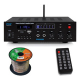 Pyle Pfa600bu Compacto   Usb Aux Fm Radio Megafonía Am...