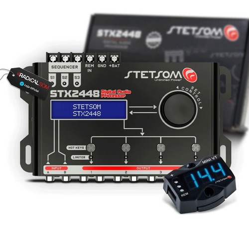 Processador Crossover De Áudio Digital Stetsom Stx2448 + Vt