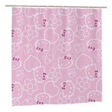 Diez Cortina De Ducha De Hello Cat Kitty Rosa Con Diseno De 