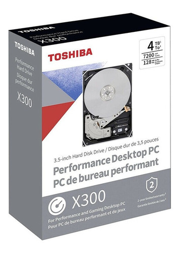 Disco Duro Interno Toshiba X300 4tb 7200rpm 128mb Hdd 3,5