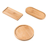 3 Bandejas De Tocador De Madera Para Cocina, Bandeja De