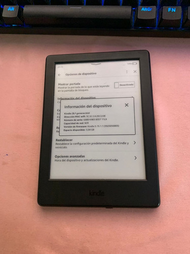 E-reader  Amazon Kindle 4gb Negro 8va Gen