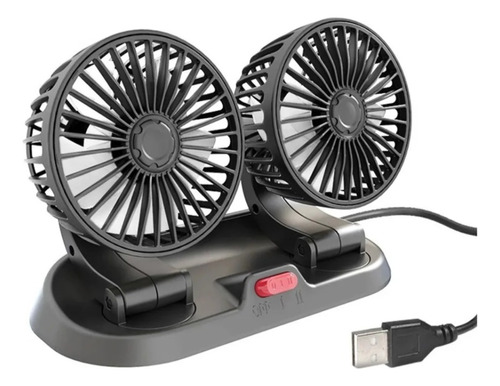 Mini Ventilador Usb Doble Sobremesa 5 Aspas Portatil Auto