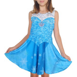 Vestido Fantasia Cosplay Roupa Elsa Frozen