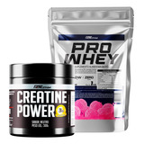 Kit Whey Protein Refil 1kg + Creatina Power 300g Com Dosador