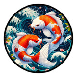 #882 - Cuadro Decorativo Vintage Japón Peces Koi Tattoo Mar