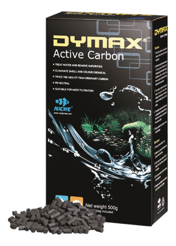 Active Carbon Activado Neutro 500g Dymax Acuario Filtracion