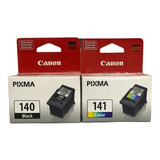 Pack Combo Cartucho Canon Pg-140,  140 Bk Y Cl-141 Tricolor 