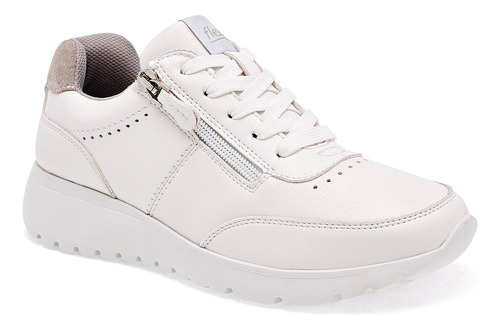 Tenis Sneaker Urbano Dama Flexi 129701 Bco 22-26 *124-633 S6