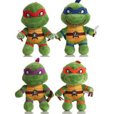 4 Piezas De Peluches De Las Tortugas Ninja