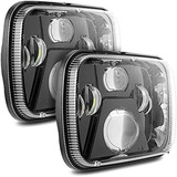 Auxbeam Faros Delanteros Led De 5 X 7 7 X 6 Pulgadas Con Haz