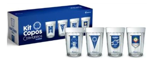 Kit 4 Copo Americano Cruzeiro Tradição Cruzeirense 190ml