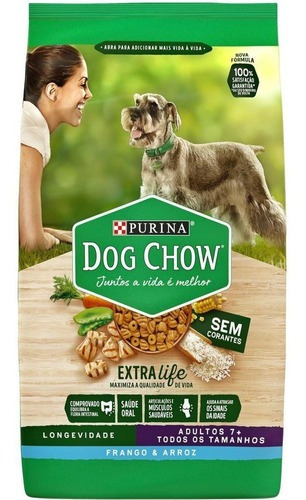 Alimento Dog Chow Cão Adulto Sênior Frango E Arroz 15kg