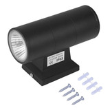 Aplique Lampara Muro Led Luz Doble Cilindro Exterior