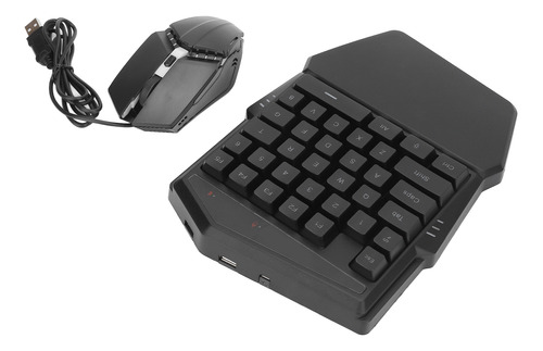 Combo De Mouse Con Medio Teclado Para Juegos, Teclado De Una