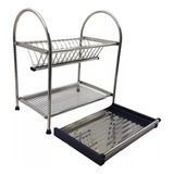 Secador Escurridor Loza Platos 2 Niveles Organizador Cocina