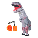 Disfraz Inflable De Dinosaurio For Halloween, Color Gris L
