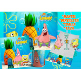 Set Jardín Bob Esponja Mantel ~ Servilleta ~ Toalla ~ Taza