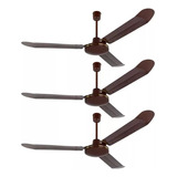 3pz Ventilador Techo Benelux Motor Grande Chocolate Tipo Vec