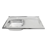 Lavaplatos Sobreponer Inox Una Cubeta 80x50 Derecho Con Desa