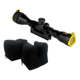 Luneta Rifle Cbc 7022 4x32 Mount 11mm Parallax + Apoio Tiro