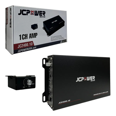 Amplificador Monoblock 1 Canal Clase D 1200W RMS JC Power JC2400.1D | Envío gratis