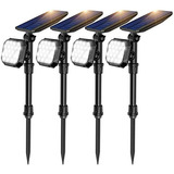 Jsot - Paquete De 4 Luces Solares Para Jardin Al Aire Libre