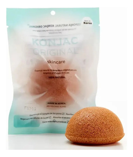 Konjac Esponja Facial Fina Arcilla Amarilla Francesa Natural