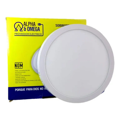 Plafón Led 24w Sobreponer Spot Delgado 6500°k 29 Cm Diámetro Estructura Blanco | MercadoLibre