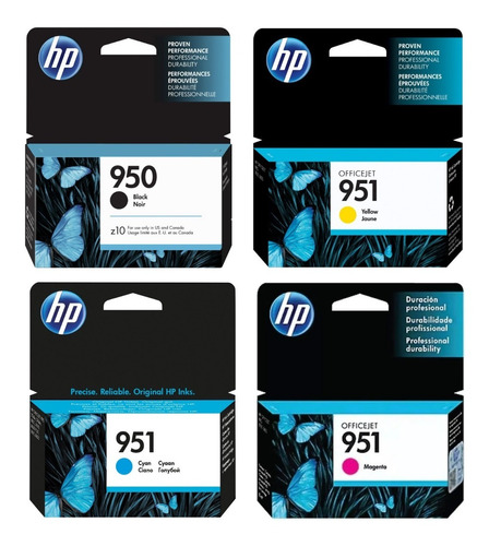 Hp 950 Negro + Hp 951 Colores Hp 8600 8620 8610 Combo 