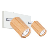 Lampara Aplique Pared 2 Luces Moderno Spot Movil Led Gu10 Color Blanco Gioluce