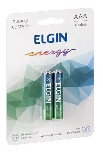 20pcs Pilha Elgin Palito Aaa Alcalina Elgin Blister Original