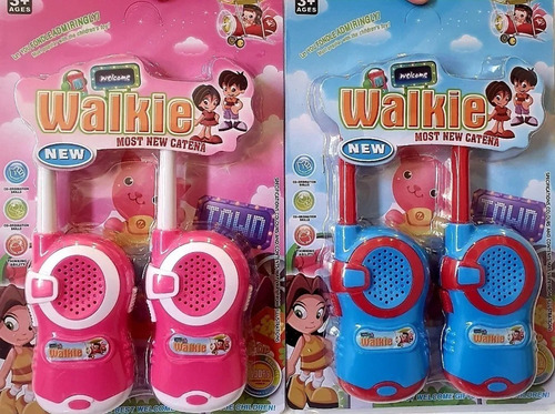 Brinquedo Walkie Talkie Infantil Criança Rosa E Azul